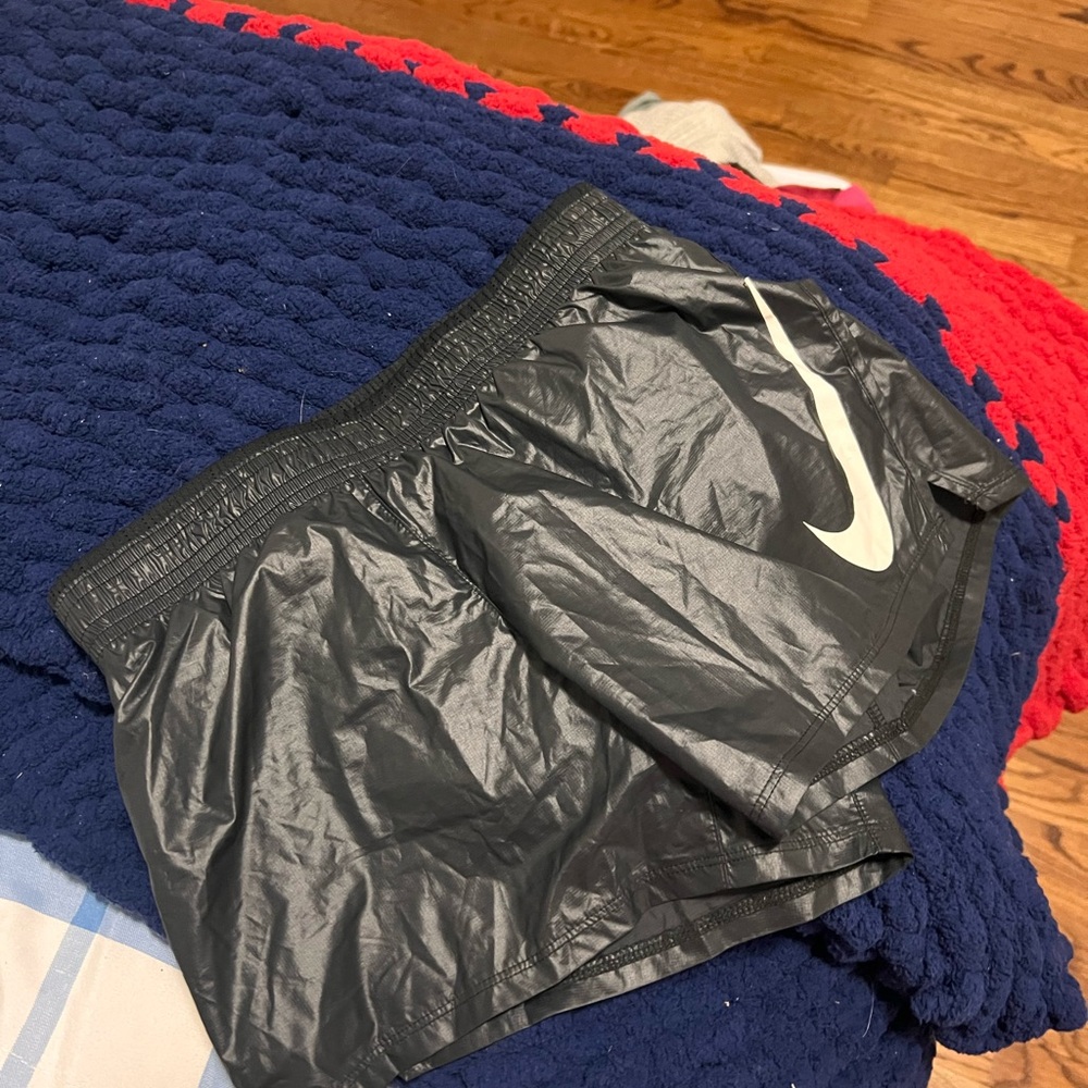 Nike Kids Shiny Black Sports Shorts